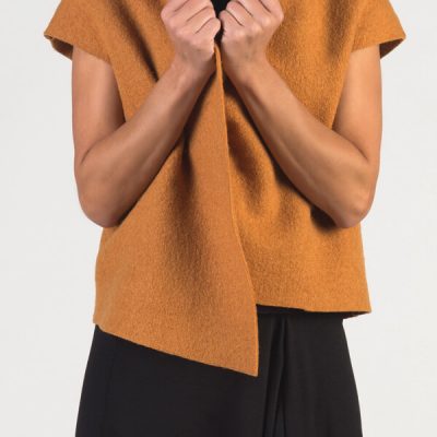 Boiled Wool Crop Vest